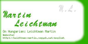 martin leichtman business card